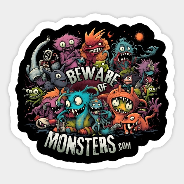 Beware of Monsters Sticker by JRobinsonAuthor